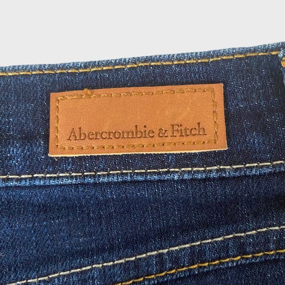 Abercrombie & Fitch Jean Shorts Women's Size 27 Dark Wash Denim Cut-Offs - Picture 8 of 12